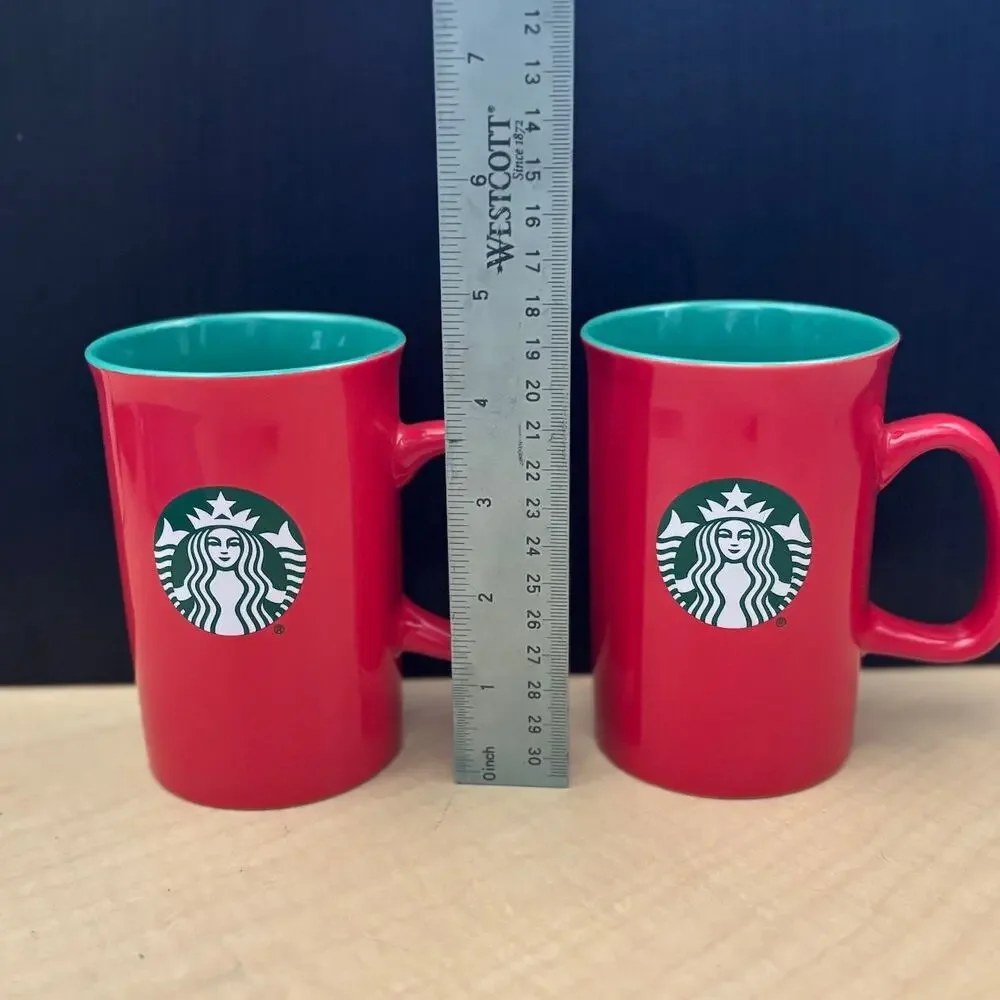 Starbucks 2024 Red Holiday Coffee Mug Cup 10 oz Siren Logo Collectible